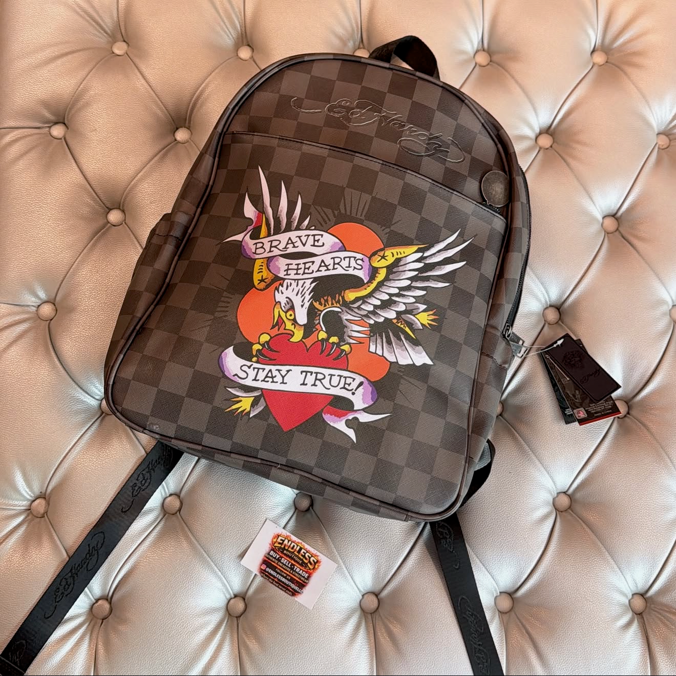 Ed Hardy Brave Heart Book Bag